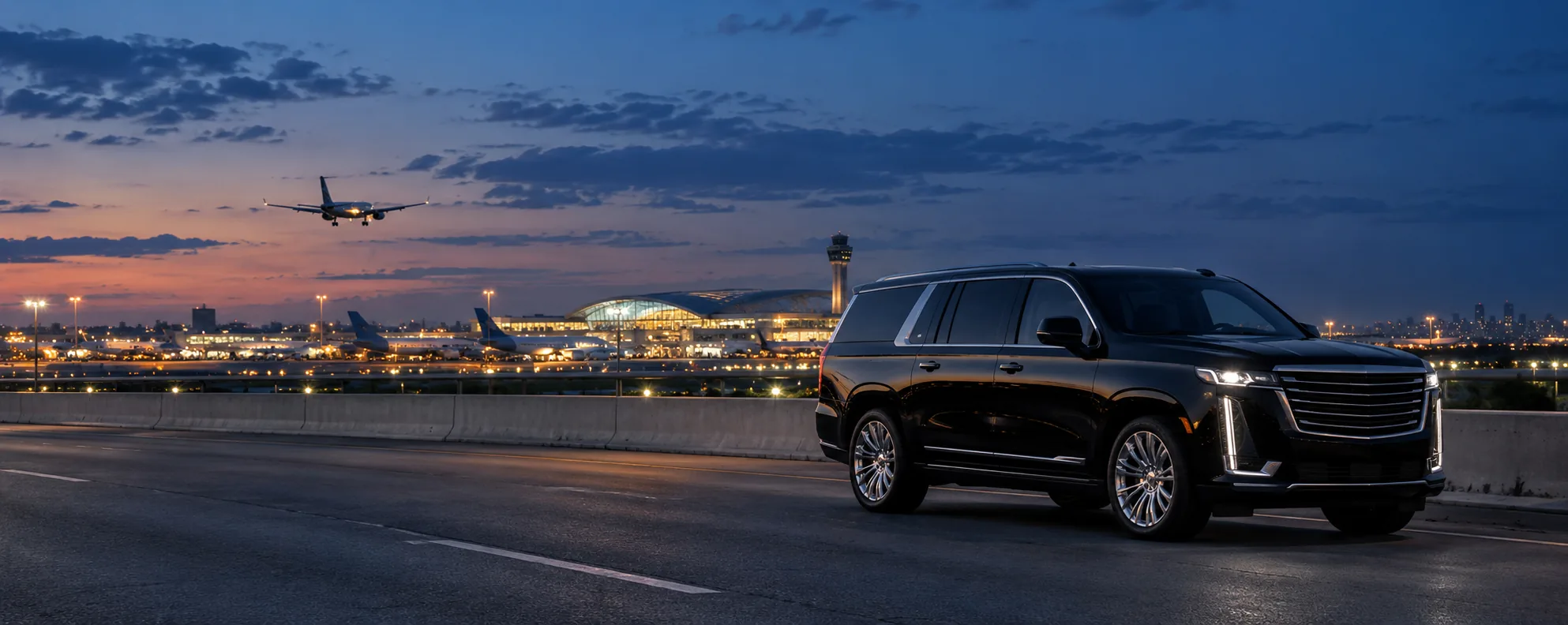 Black private car for queens travel